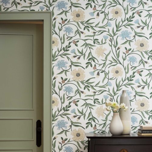 Alternative view of Aster Wallpaper - White