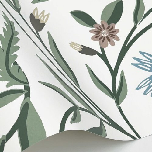 Alternative view of Aster Wallpaper Sample - White