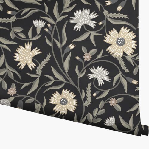 Aster Wallpaper - Black