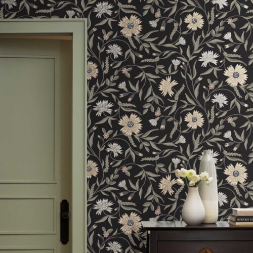 Alternative view of Aster Wallpaper - Black