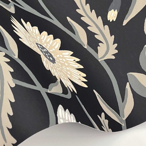 Alternative view of Aster Wallpaper Sample - Black