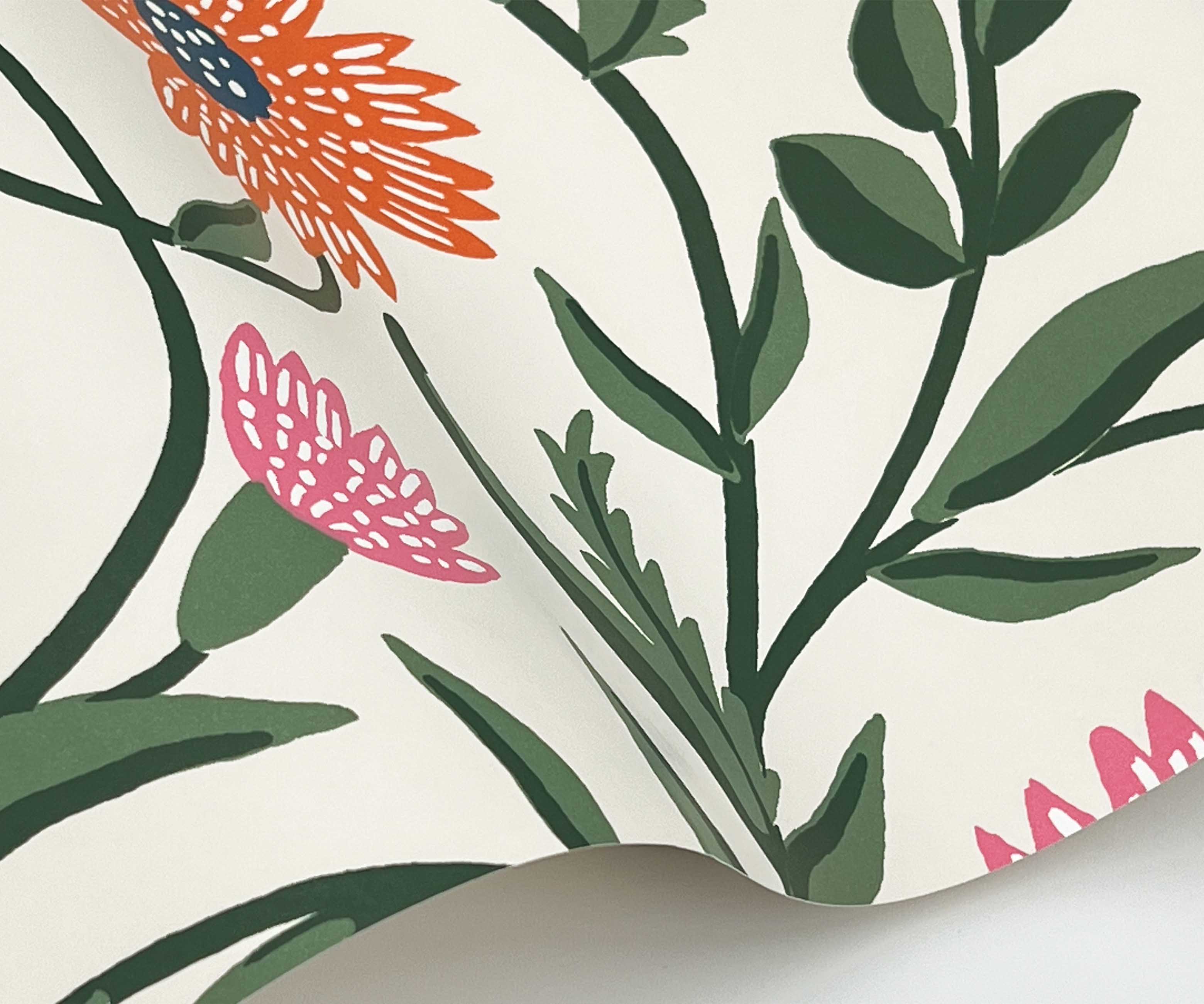 Aster Wallpaper - Linen & Coral - Image 4