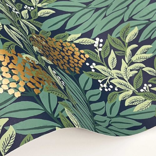 Alternative view of Highgrove Wallpaper Sample - Navy