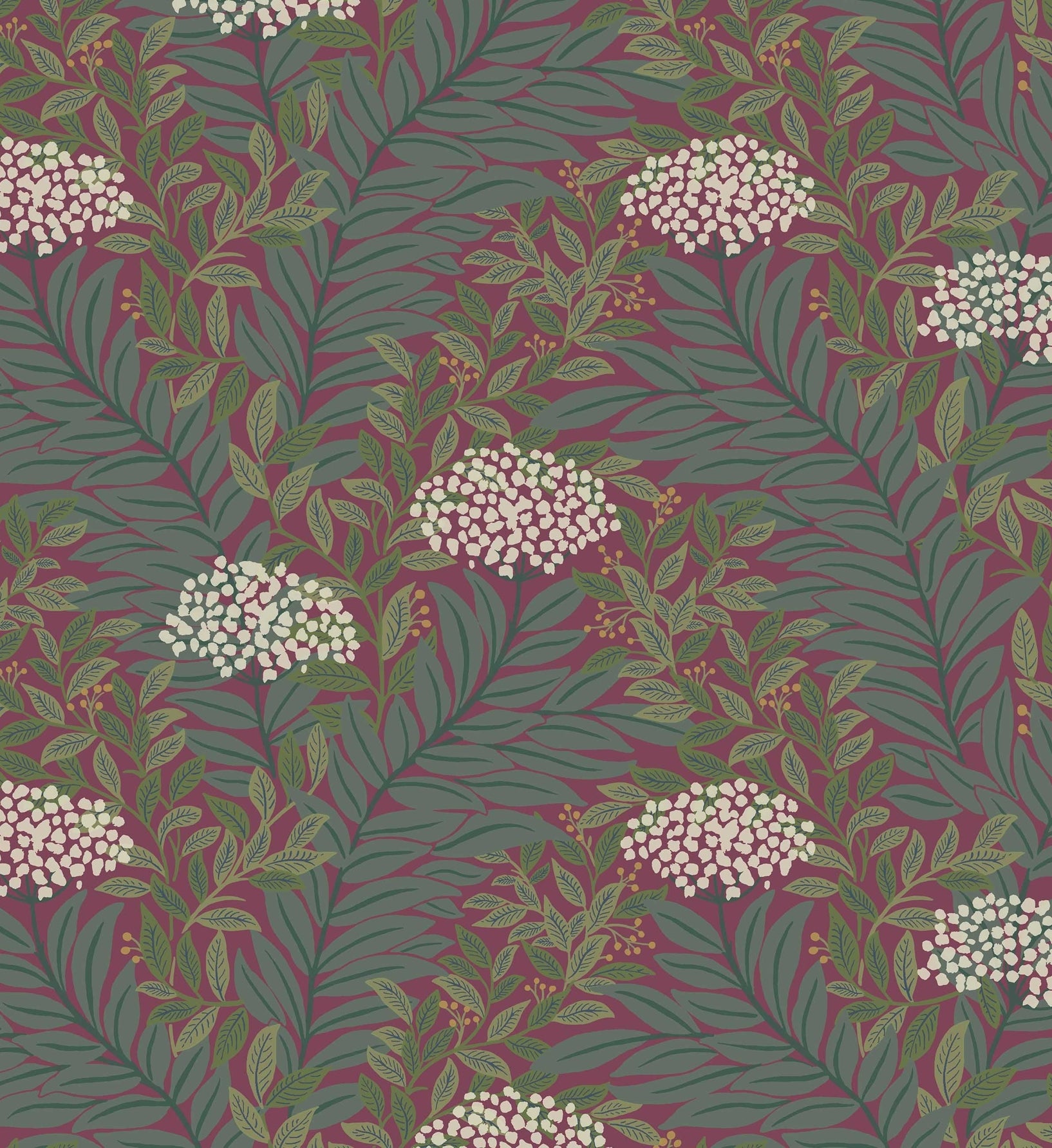 Highgrove Wallpaper - Burgundy - Image 4