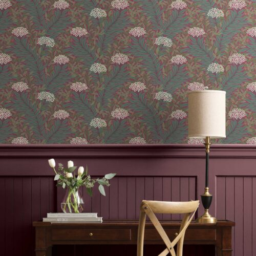 Alternative view of Highgrove Wallpaper - Burgundy