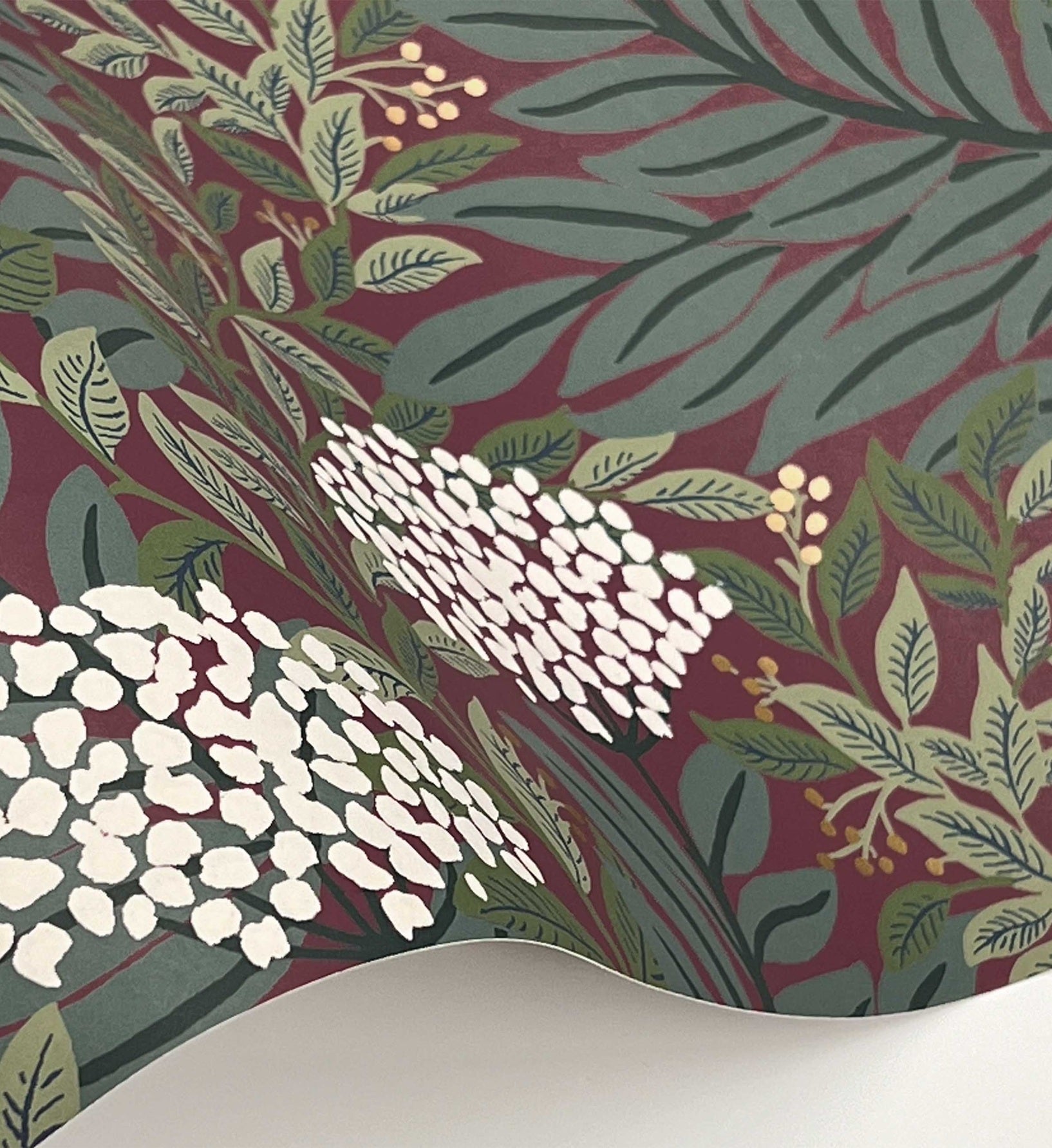 Highgrove Wallpaper - Burgundy - Image 3