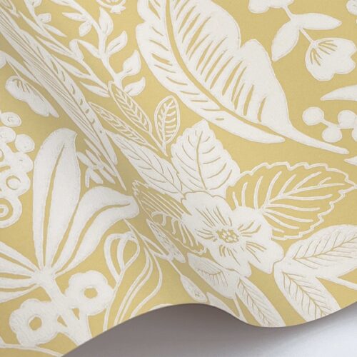 Alternative view of Pineapple Damask Wallpaper Sample - Yellow