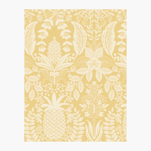 Pineapple Damask Wallpaper Sample - Yellow