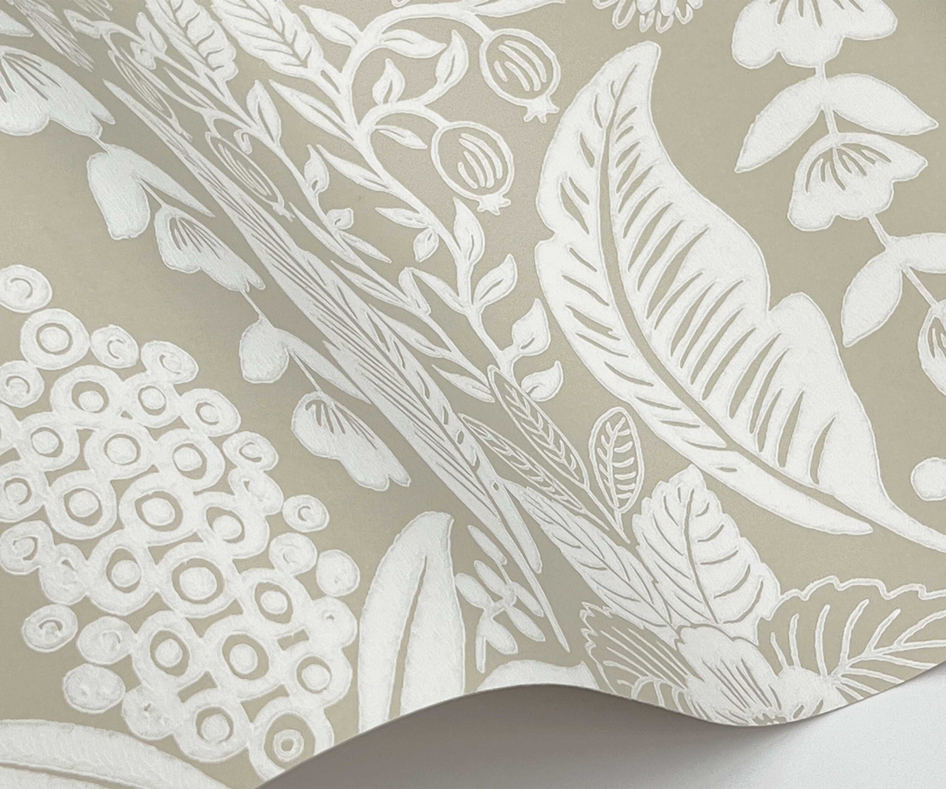 Pineapple Damask Wallpaper - Linen - Image 4