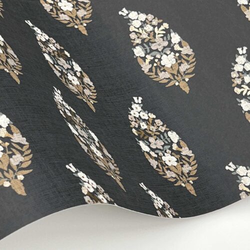 Alternative view of Paisley Wallpaper Sample - Black