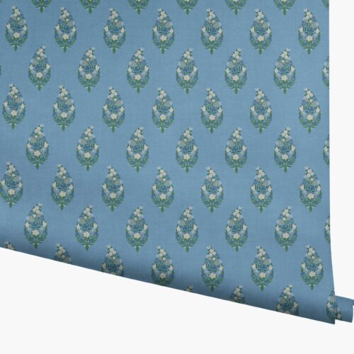 Paisley Wallpaper - Blue