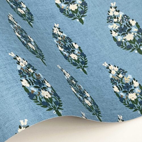 Alternative view of Paisley Wallpaper Sample - Blue