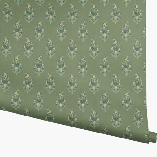 Paisley Wallpaper - Green