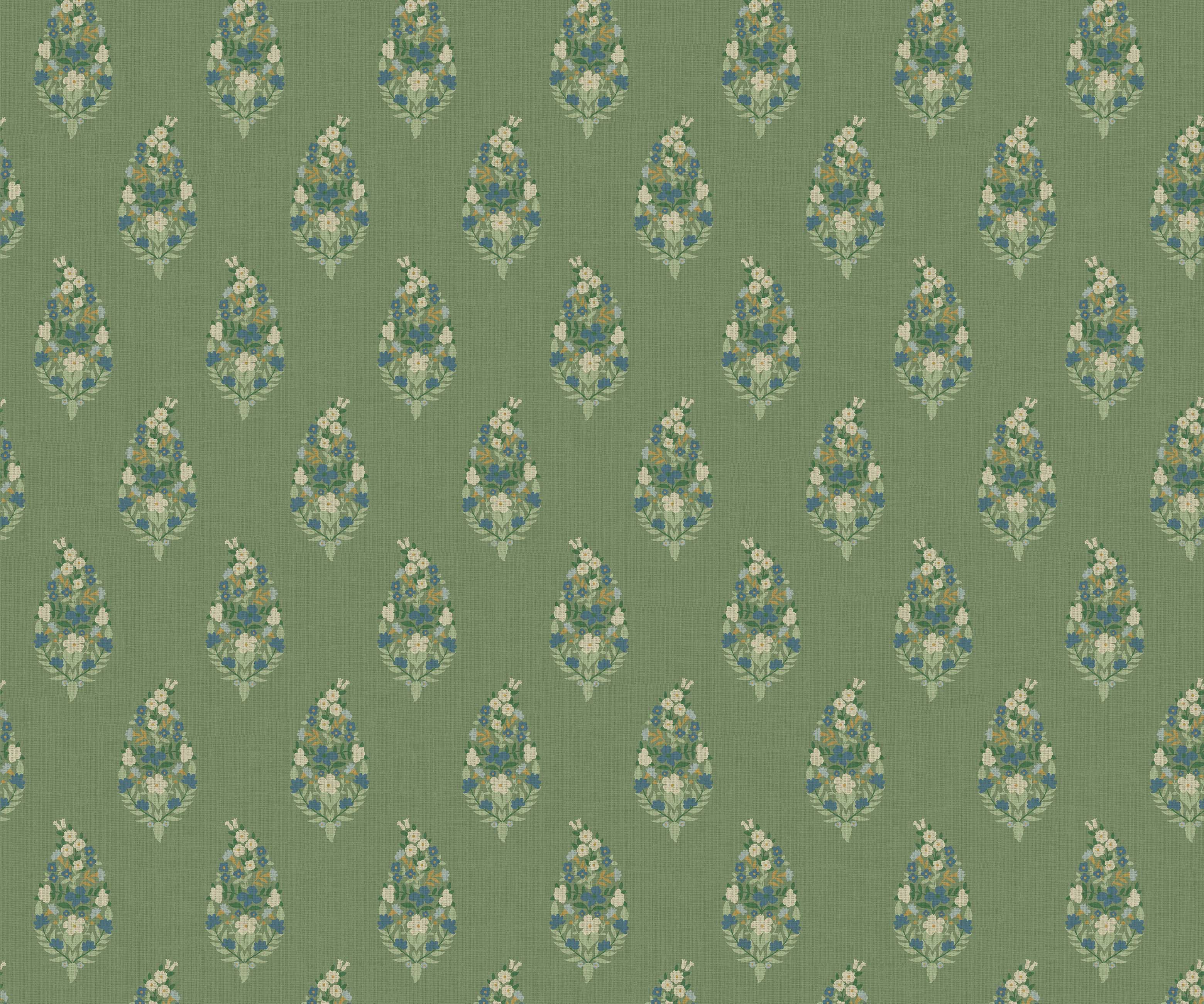 Paisley Wallpaper - Green - Image 2