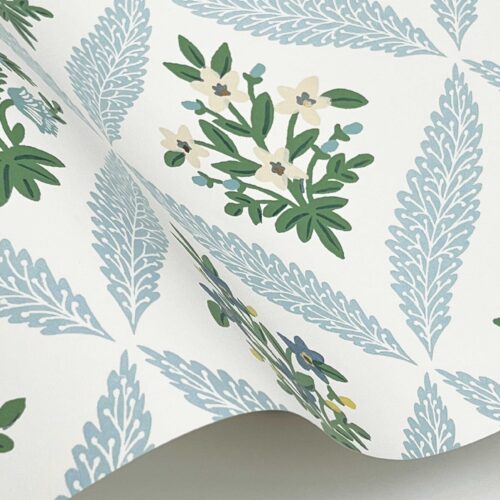Alternative view of Estee Garden Wallpaper Sample - Blue Multi