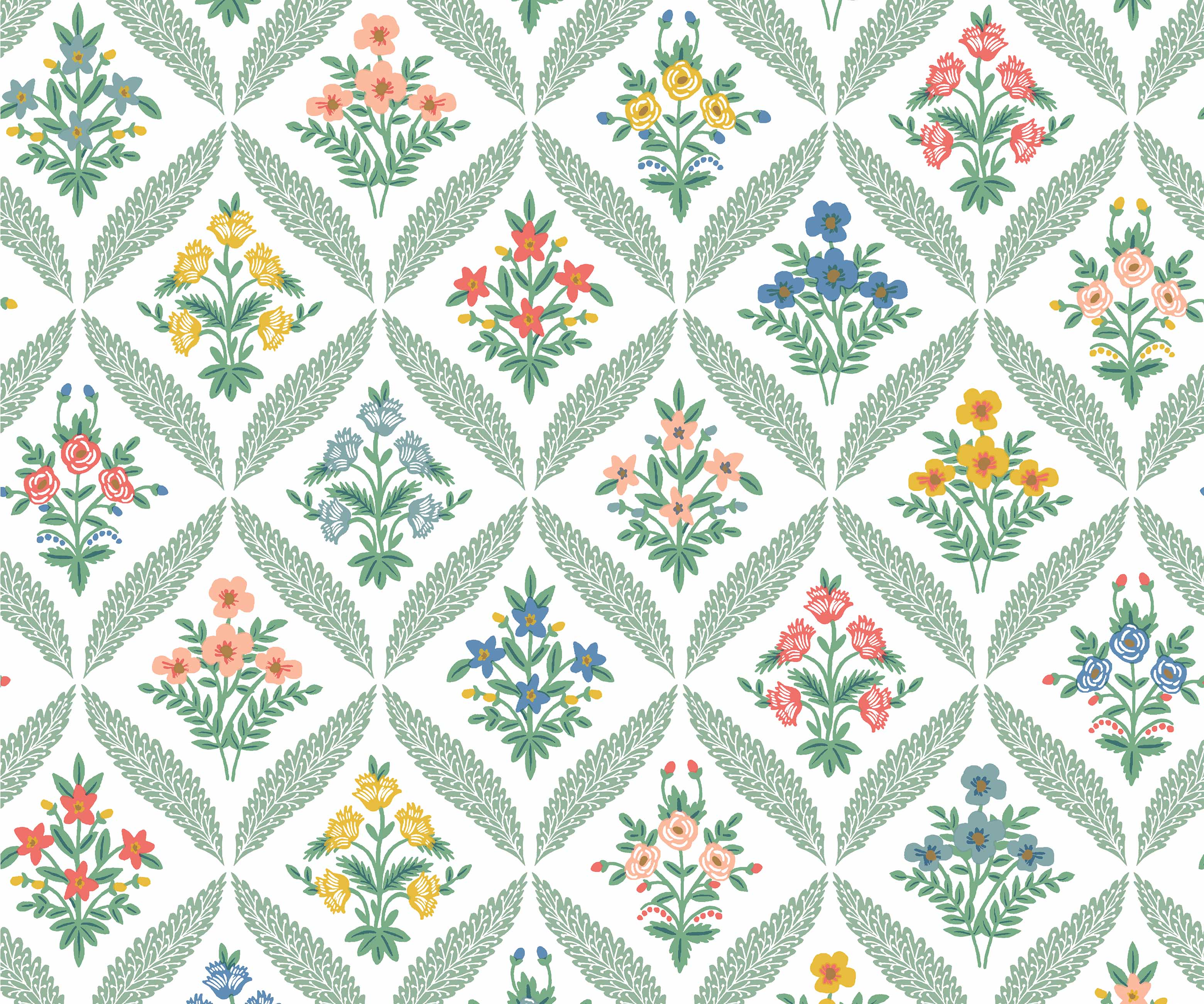 Estee Garden Wallpaper - Sage Multi - Image 2