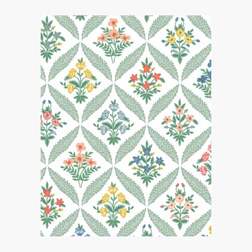 Estee Garden Wallpaper Sample - Sage Multi