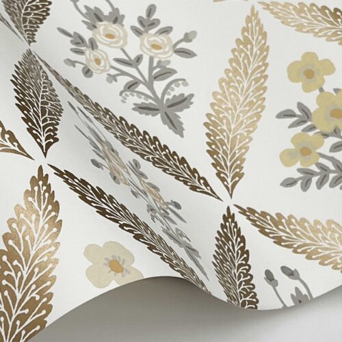 Alternative view of Estee Garden Wallpaper Sample - Gold Multi