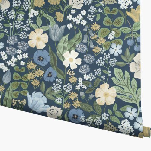 Blossom Wallpaper - Navy