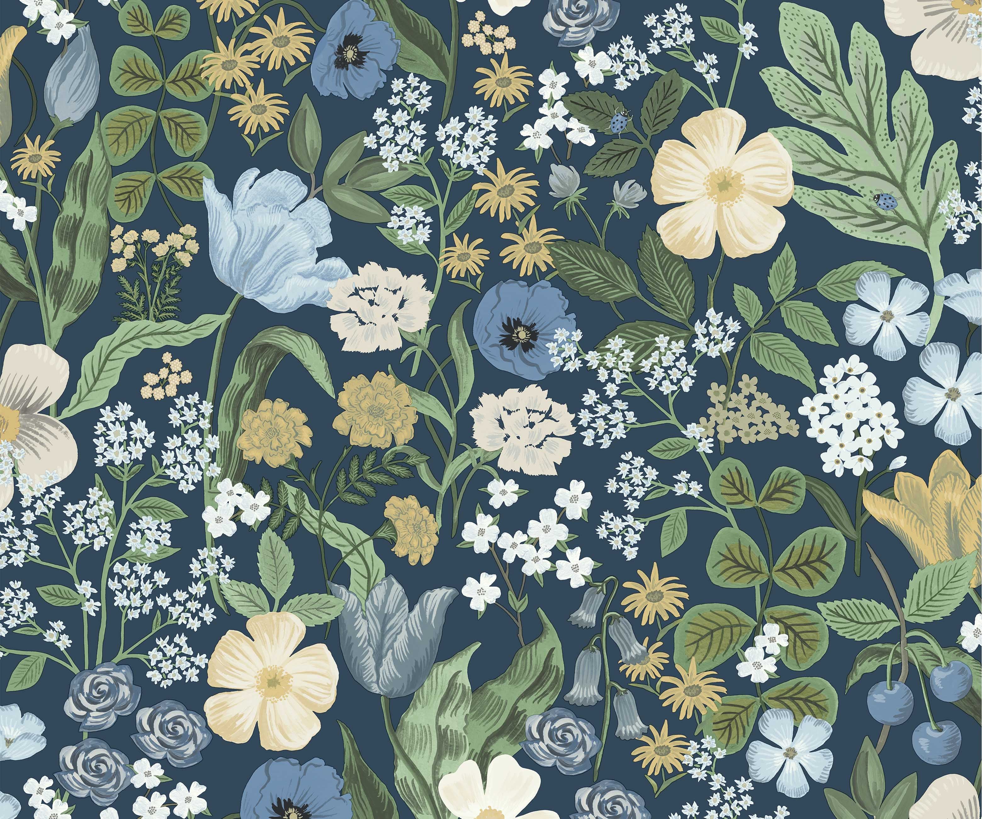Blossom Wallpaper - Navy - Image 3