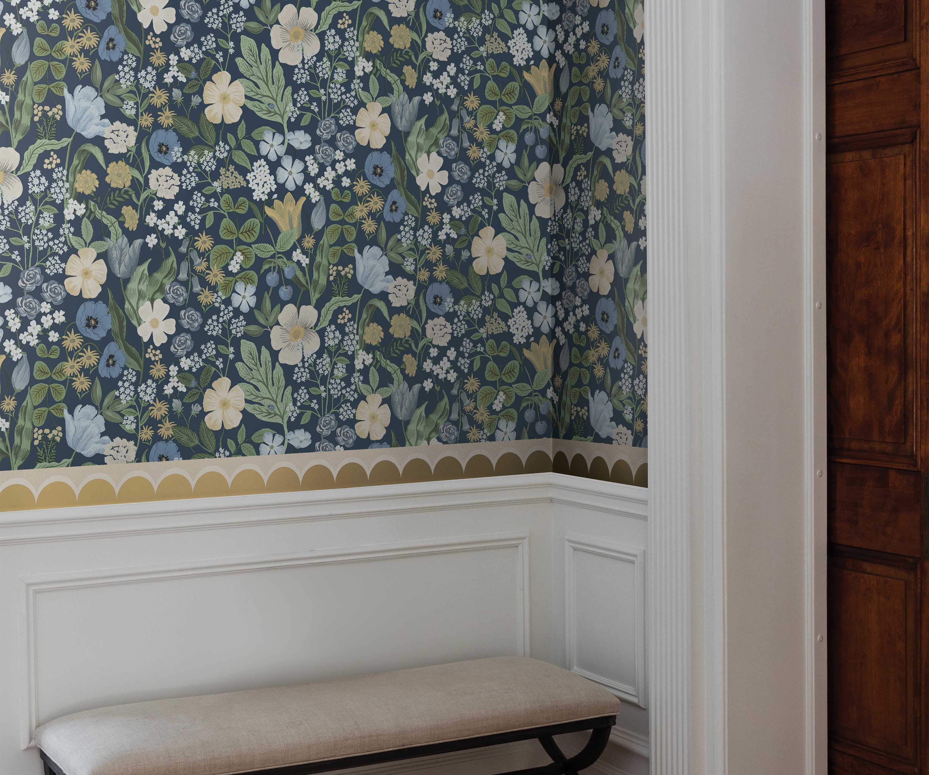 Blossom Wallpaper - Navy - Image 2