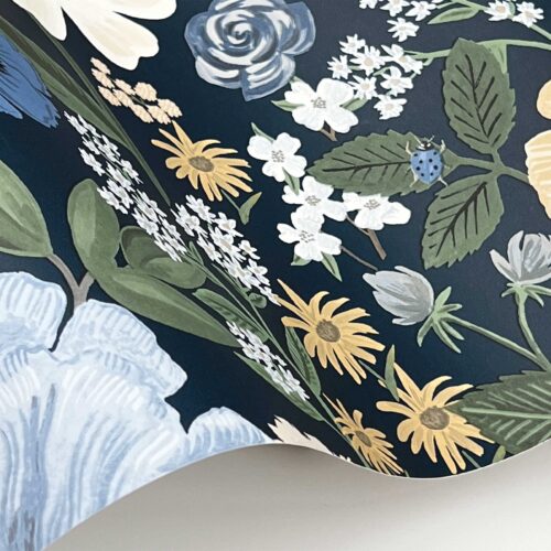 Alternative view of Blossom Wallpaper Sample - Navy