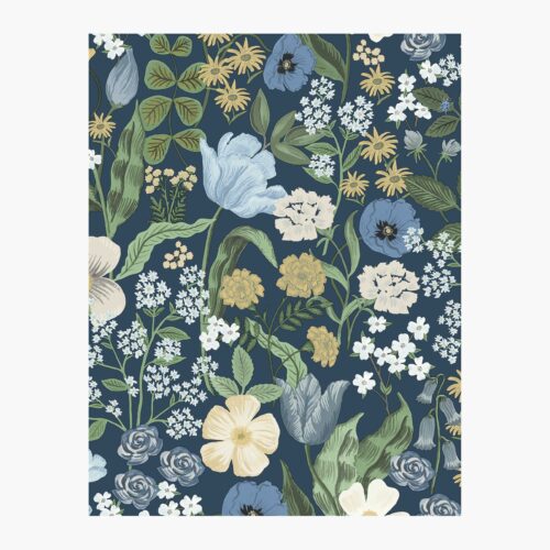 Blossom Wallpaper Sample - Navy