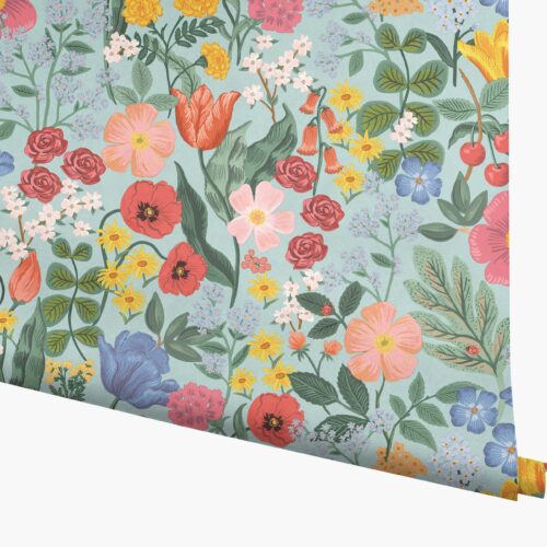 Blossom Wallpaper - Light Blue