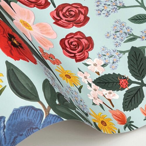 Alternative view of Blossom Wallpaper Sample - Light Blue