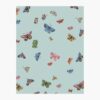 Butterfly House Wallpaper Sample - Light Blue