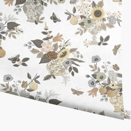 Flower Studies Wallpaper - Linen