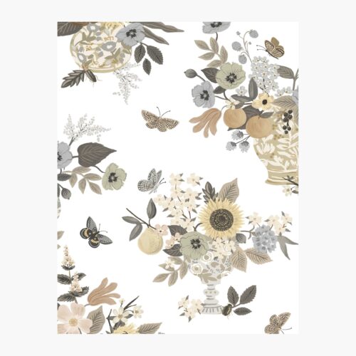 Flower Studies Wallpaper Sample - Linen