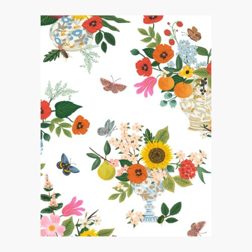 Flower Studies Wallpaper Sample - Bright Multi