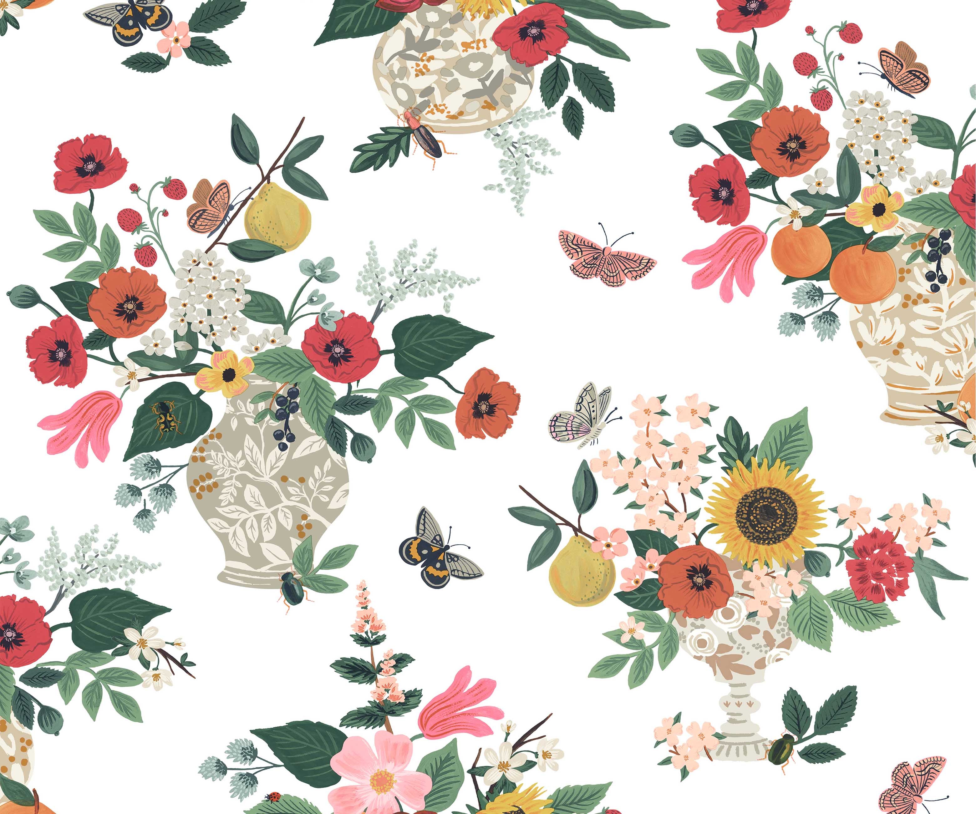 Flower Studies Wallpaper - Rose Multi - Image 2