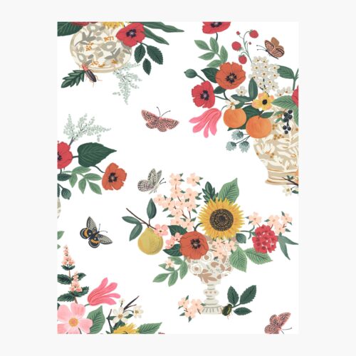 Flower Studies Wallpaper Sample - Rose Multi