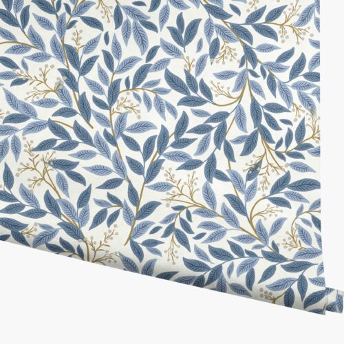 Willowberry Wallpaper - Blue & White