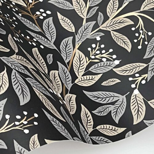Alternative view of Willowberry Wallpaper Sample - Black