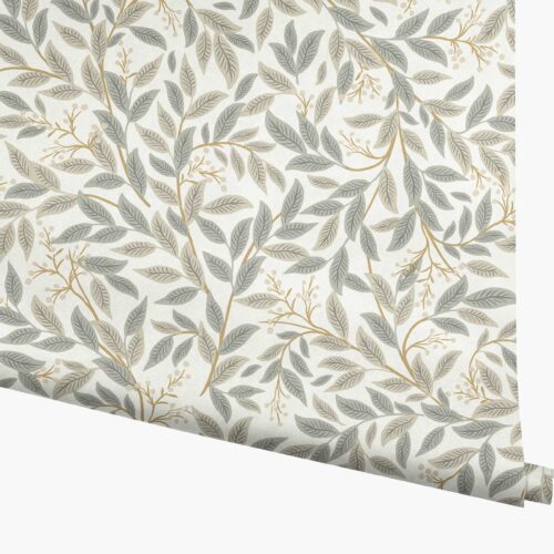 Willowberry Wallpaper - Linen & White