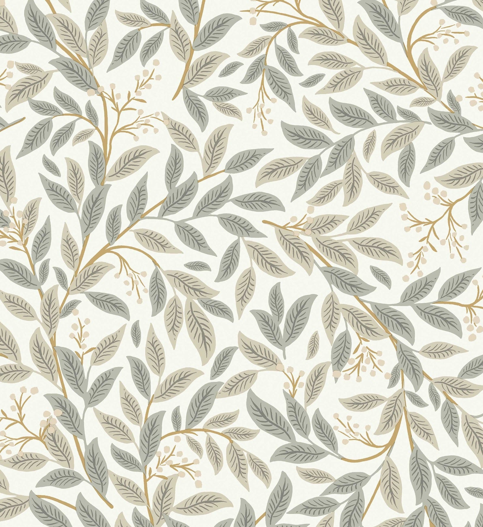 Willowberry Wallpaper - Linen & White - Image 4