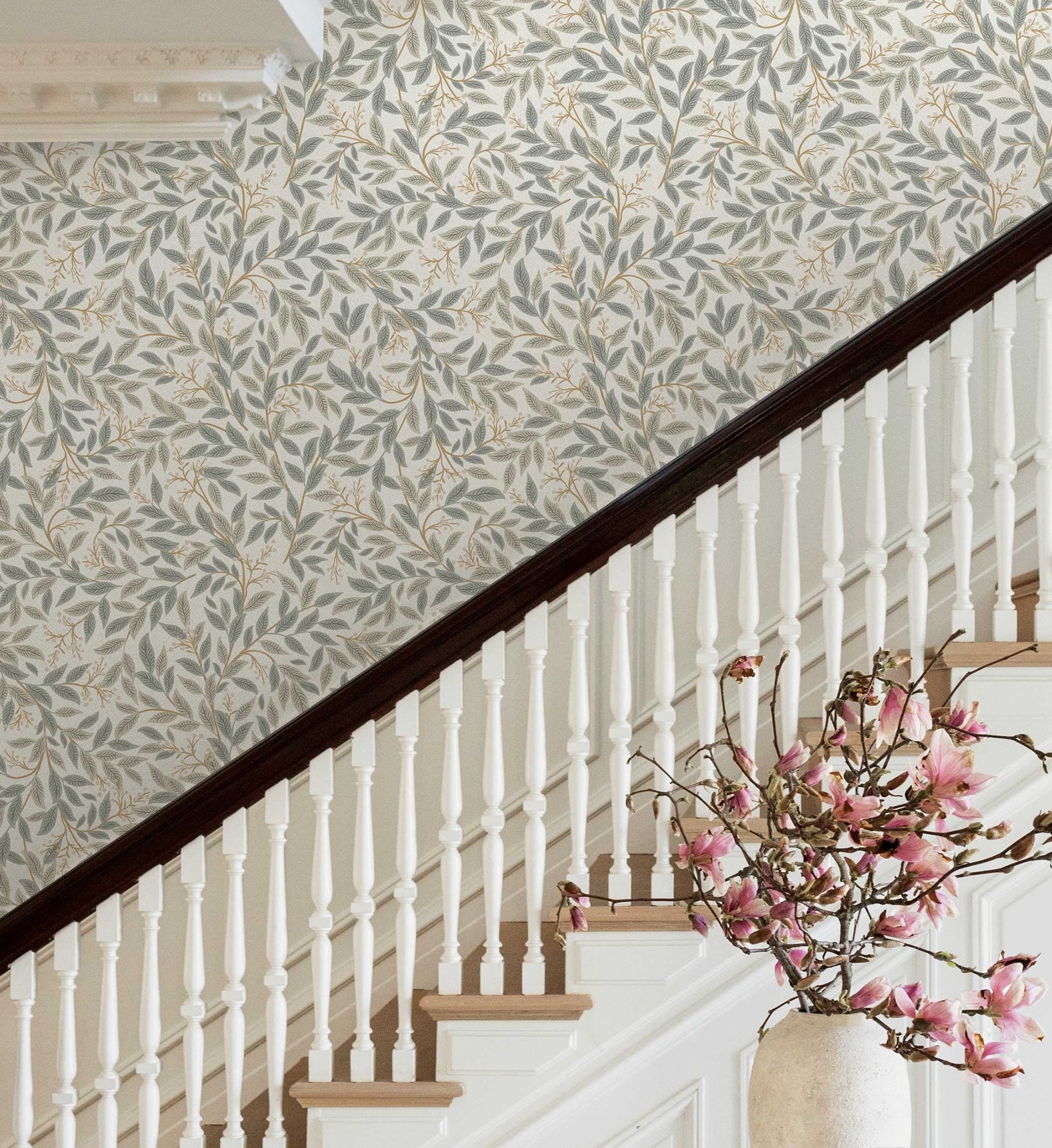 Willowberry Wallpaper - Linen & White - Image 2