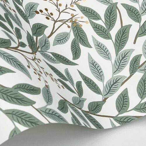 Alternative view of Willowberry Wallpaper Sample - Sage & White