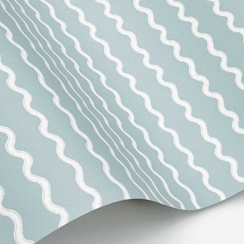 Alternative view of Rickrack Wallpaper Sample - Light Blue