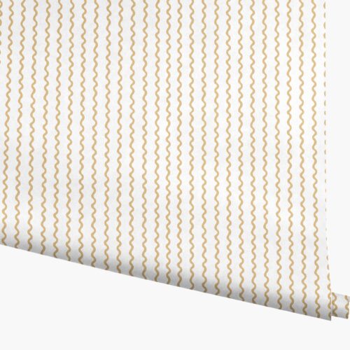 Rickrack Wallpaper - Metallic Gold
