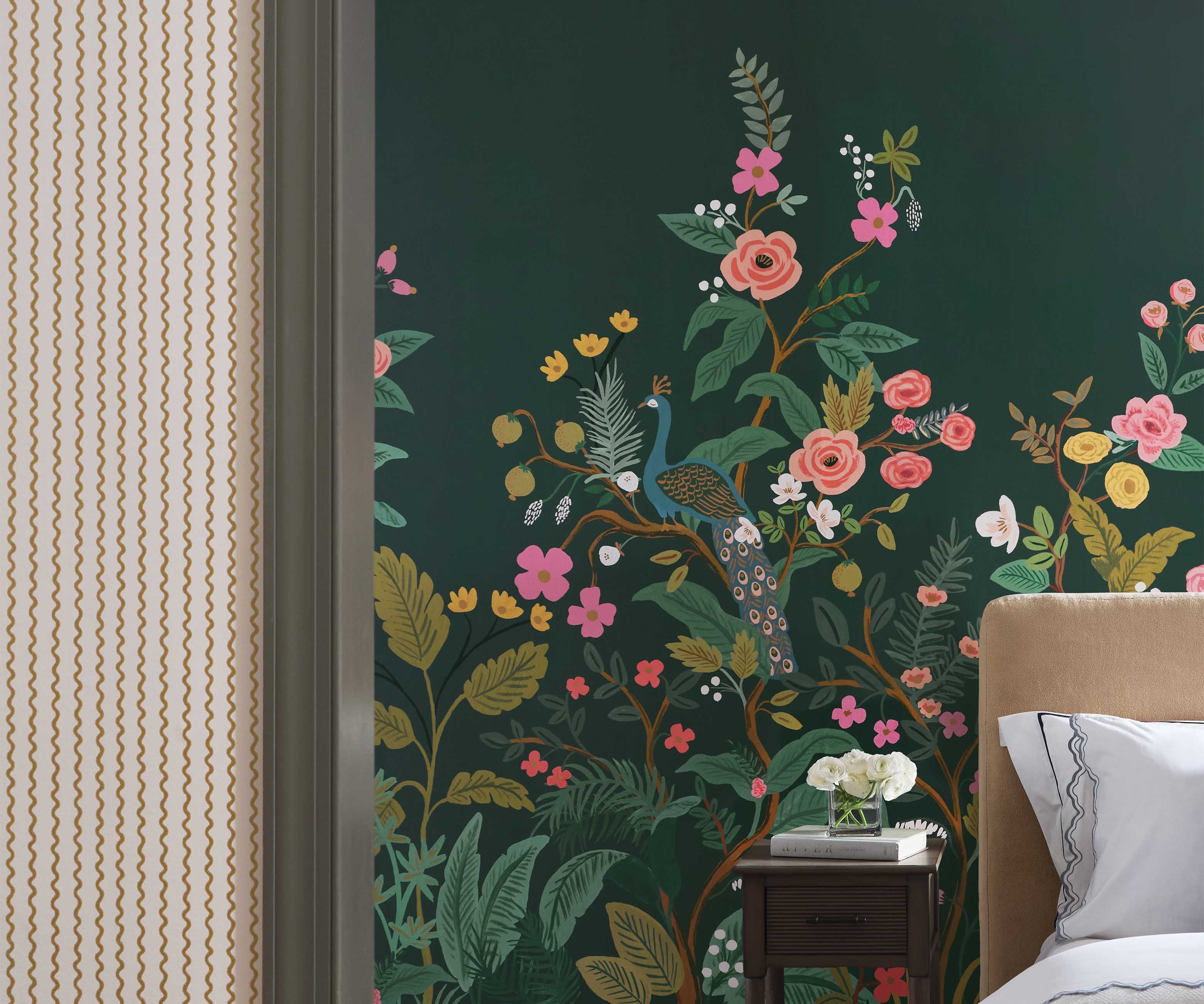 Rickrack Wallpaper Sample - Metallic Gold - Image 3
