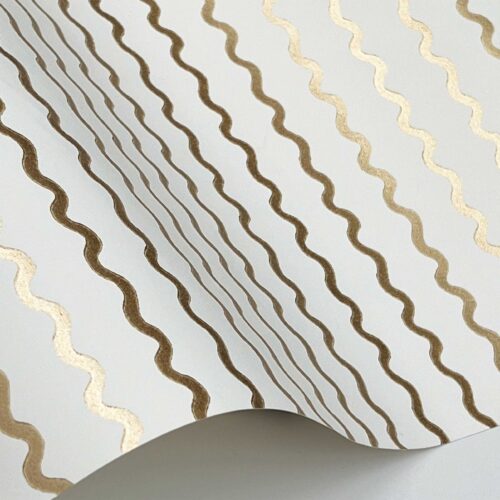 Alternative view of Rickrack Wallpaper Sample - Metallic Gold