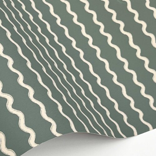 Alternative view of Rickrack Wallpaper Sample - Moss