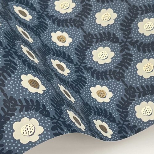 Alternative view of Emma Wallpaper Sample - Navy