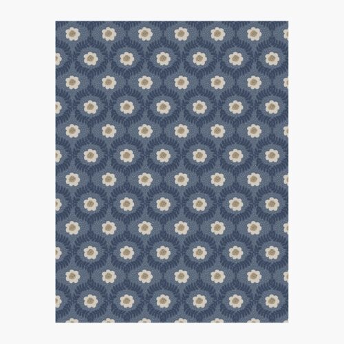 Emma Wallpaper Sample - Navy