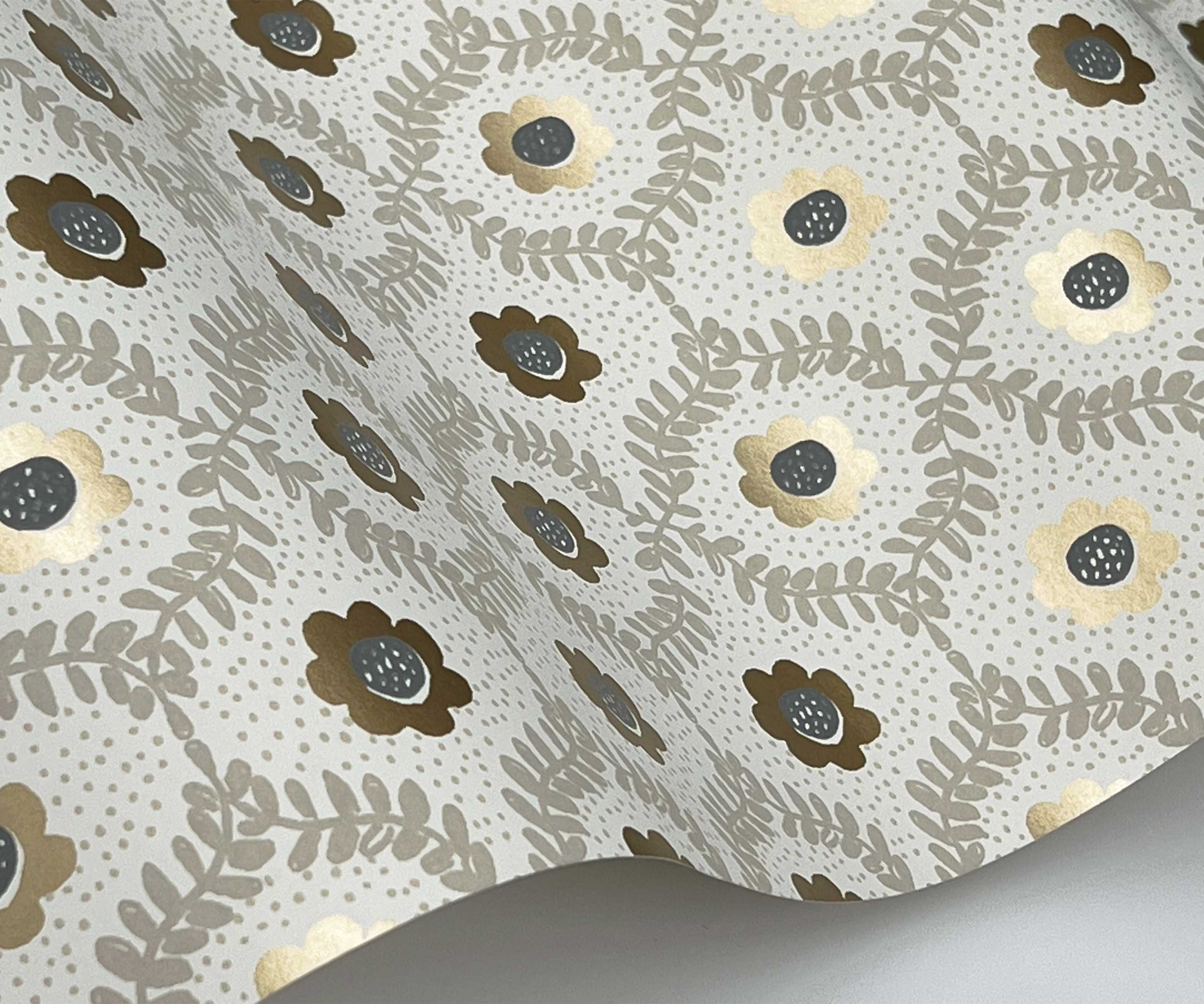 Emma Wallpaper Sample - Linen - Image 2