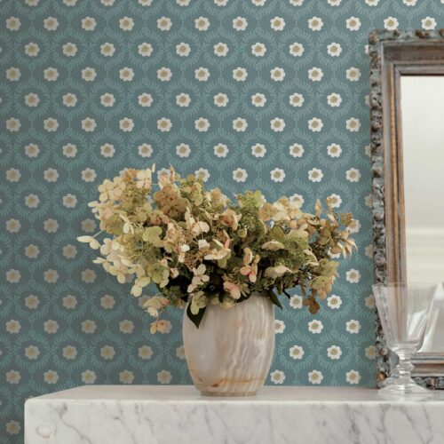 Alternative view of Emma Wallpaper Sample - Slate